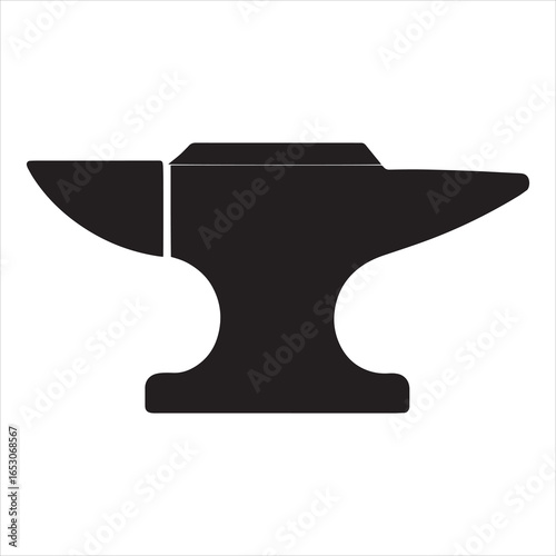antique anvil silhouette vector
