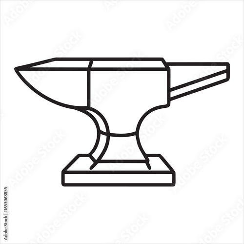 antique anvil silhouette vector