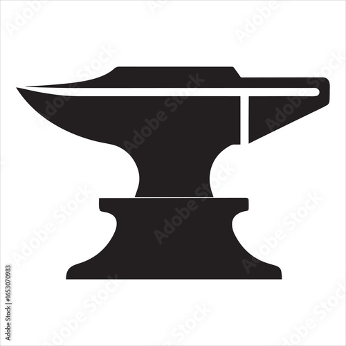 antique anvil silhouette vector