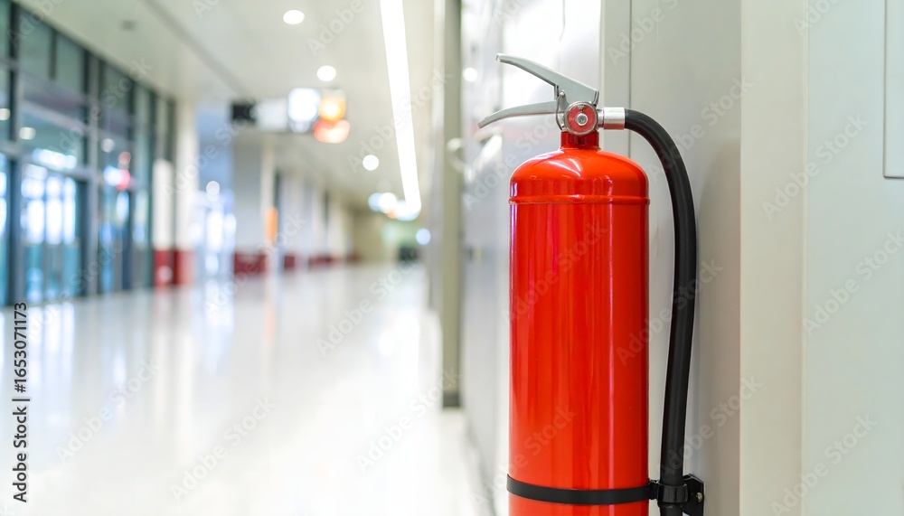 Obraz premium Fire Extinguisher at Train Station