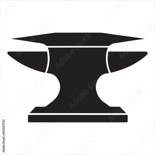 antique anvil silhouette vector