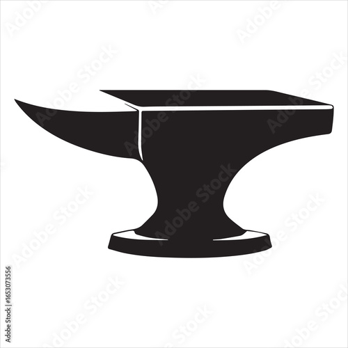 antique anvil silhouette vector