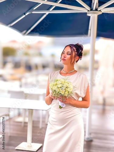 bride with a bouquet
