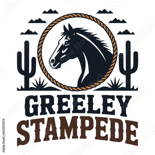 Greeley Stampede Western Horse Emblem