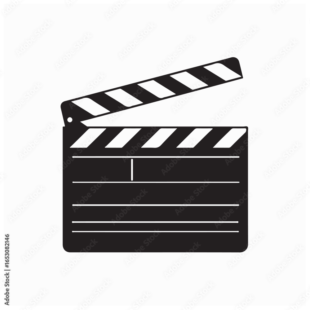 Obraz premium Movie Clapper Board Image Vector Isolated on white Background