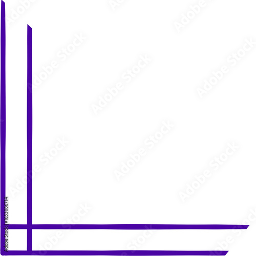 Purple Corner Border Frame PNG with Transparent Background
