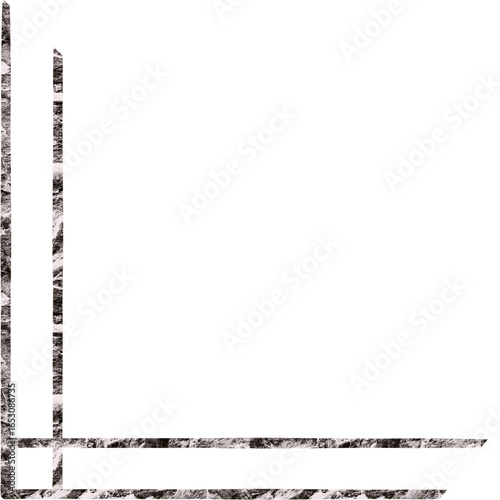 Grunge Corner Border Frame with Transparent Background