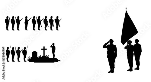Honoring Heroes A Solemn Ceremony Remembering Fallen Soldiers and Presenting a Flag in a Respectful Military Tribute