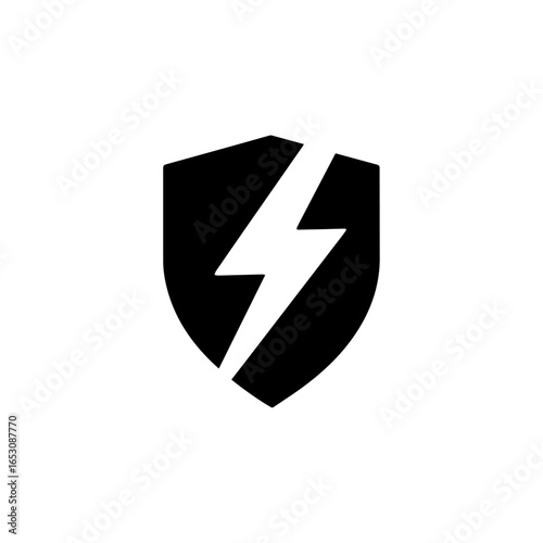 Shield with lightning bolt icon Free Download Shield with lightning bolt icon - GFXLoad