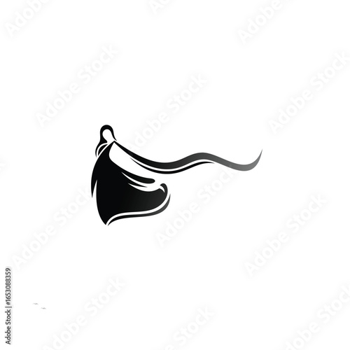Indian women's dress or clothing logo design.