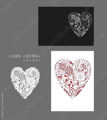 Wedding Ornamental Invite - Laser Cut File - Cutting - Vector