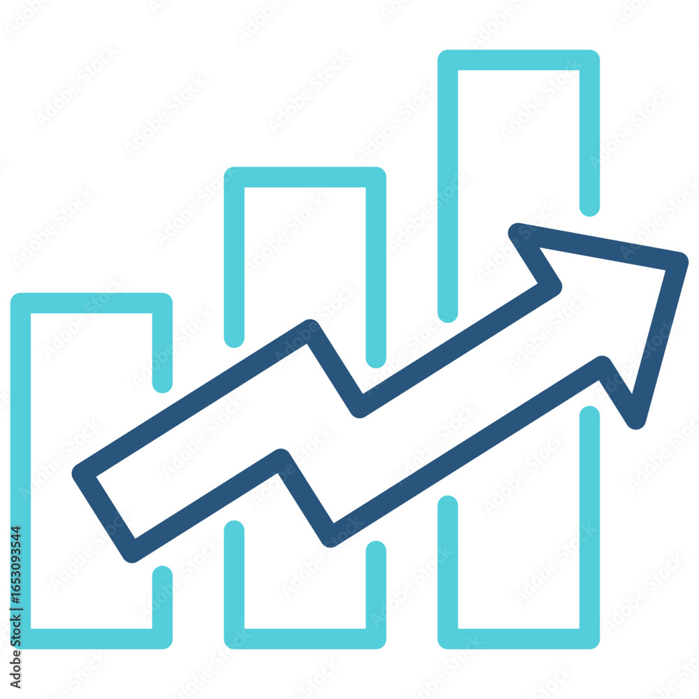 Growth Outline Color Icon Growth Outline Color Icon