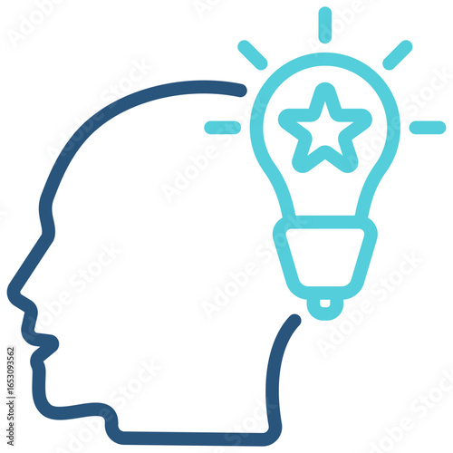 Inspiration Outline Color Icon