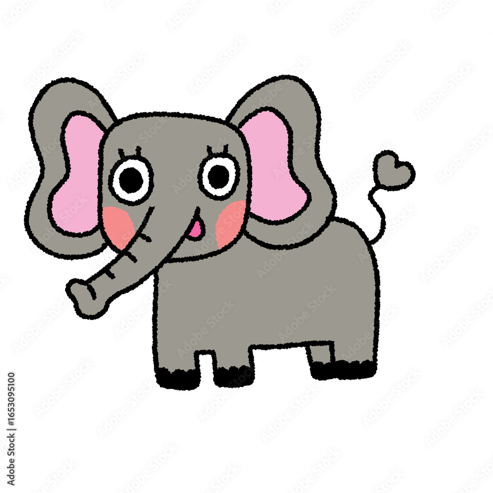 Naklejka premium baby elephant cartoon