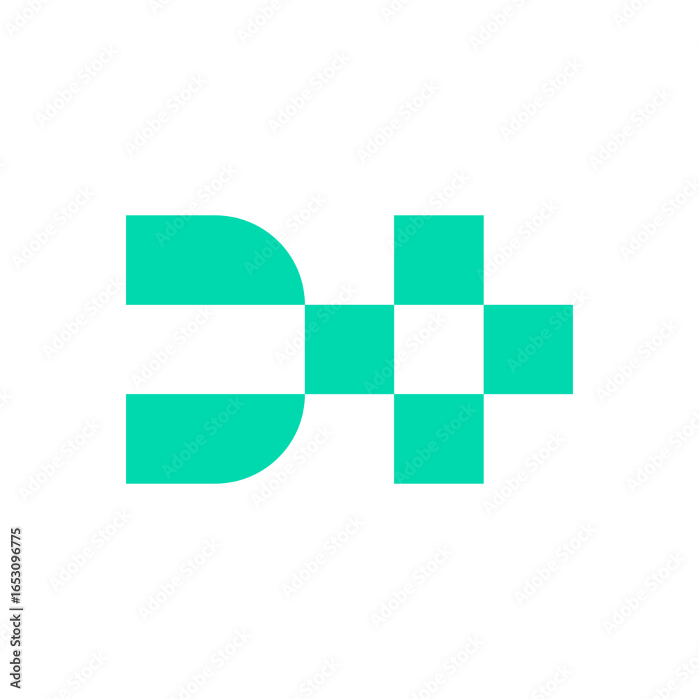 Creative letter D plus medical logo design Creative letter D plus medical logo design