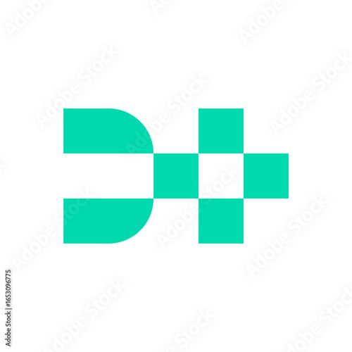 Creative letter D plus medical logo design