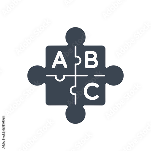 Collaborative Learning Icon Puzzle Pieces