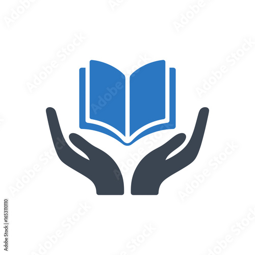 Educational Support Icon Hands Book