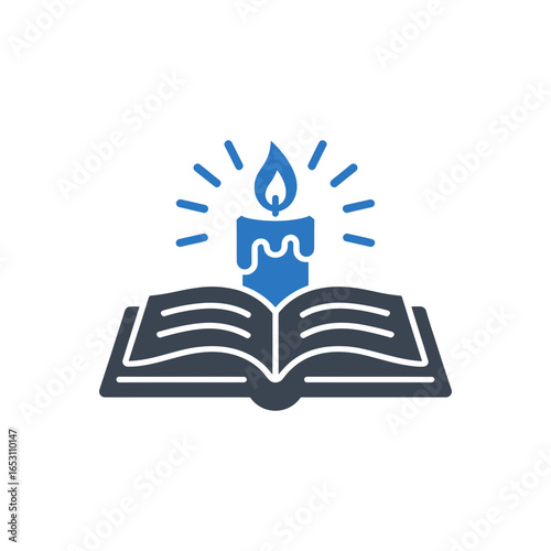 Enlightened Learning Icon Candle Book