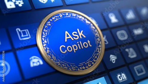 Digital button with text 