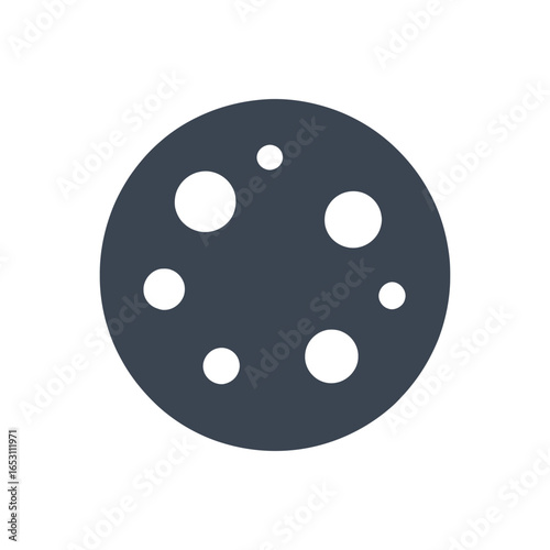 Full moon craters icon