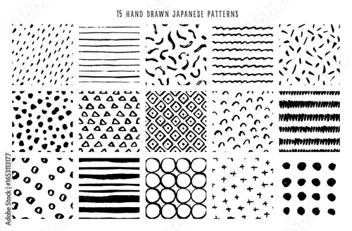 手描きの落書きパターンコレクション