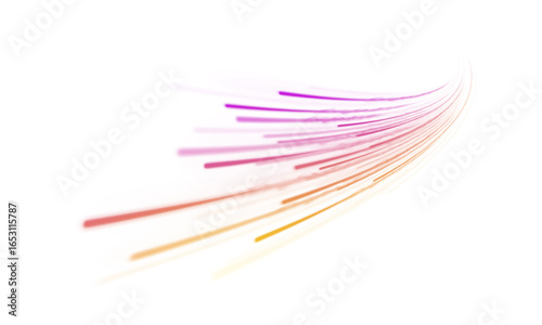 Transparent beam and expressive motion light with glowing flash. Abstract neon curves and sparkle create a modern visual style.