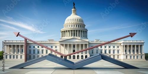 Government fiscal policy imbalance creating a large budget deficit