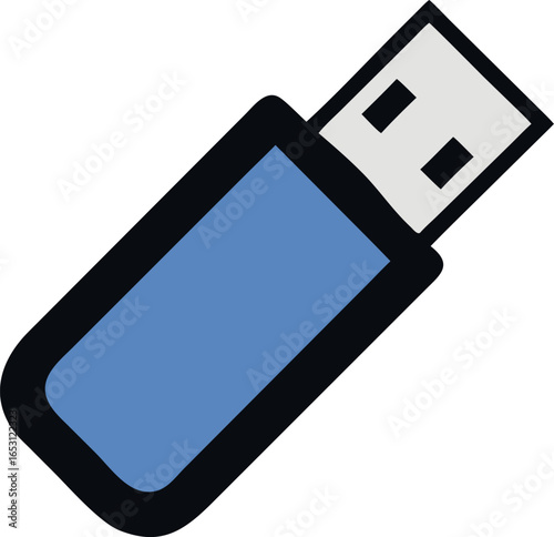 Illustration of a usb flash drive isolated on white background