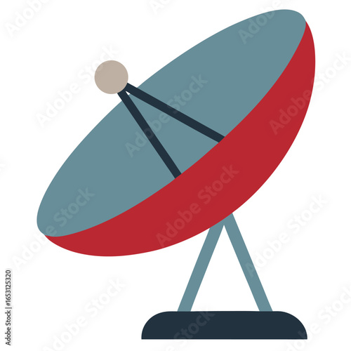 Illustration of a satellite dish isolated on white background