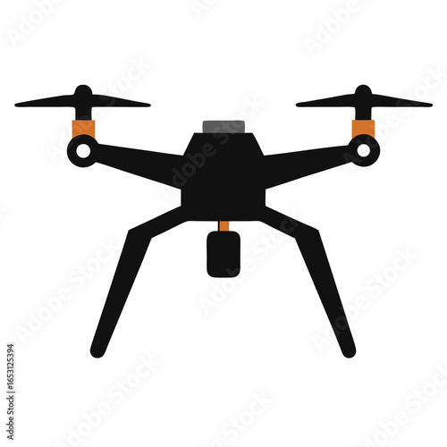 Detailed illustration of a drone landing gear isolated on white background