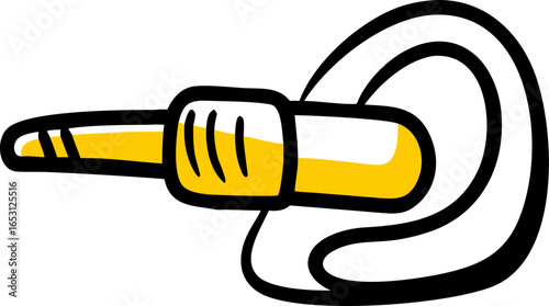 Illustration of a headphone jack connector isolated on white background