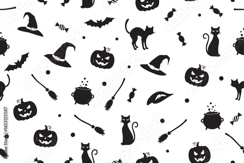 Festive halloween icons for spooky season decorations and graphics