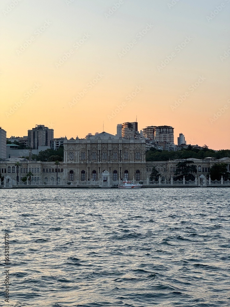 Fototapeta premium Dolmabahçe Palace at Sunset. Istanbul, Turkey. 