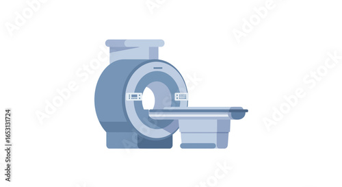 MRI Machine Illustration Medical Imaging Equipment in Healthcare and Diagnostic Procedures