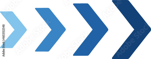 Gradient Blue Forward Arrows Icon Symbolizing Progress and Direction