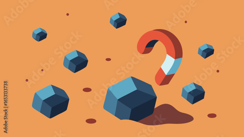 Fantasy Field of Giant Magnetic Rocks Floating and Generating Energy