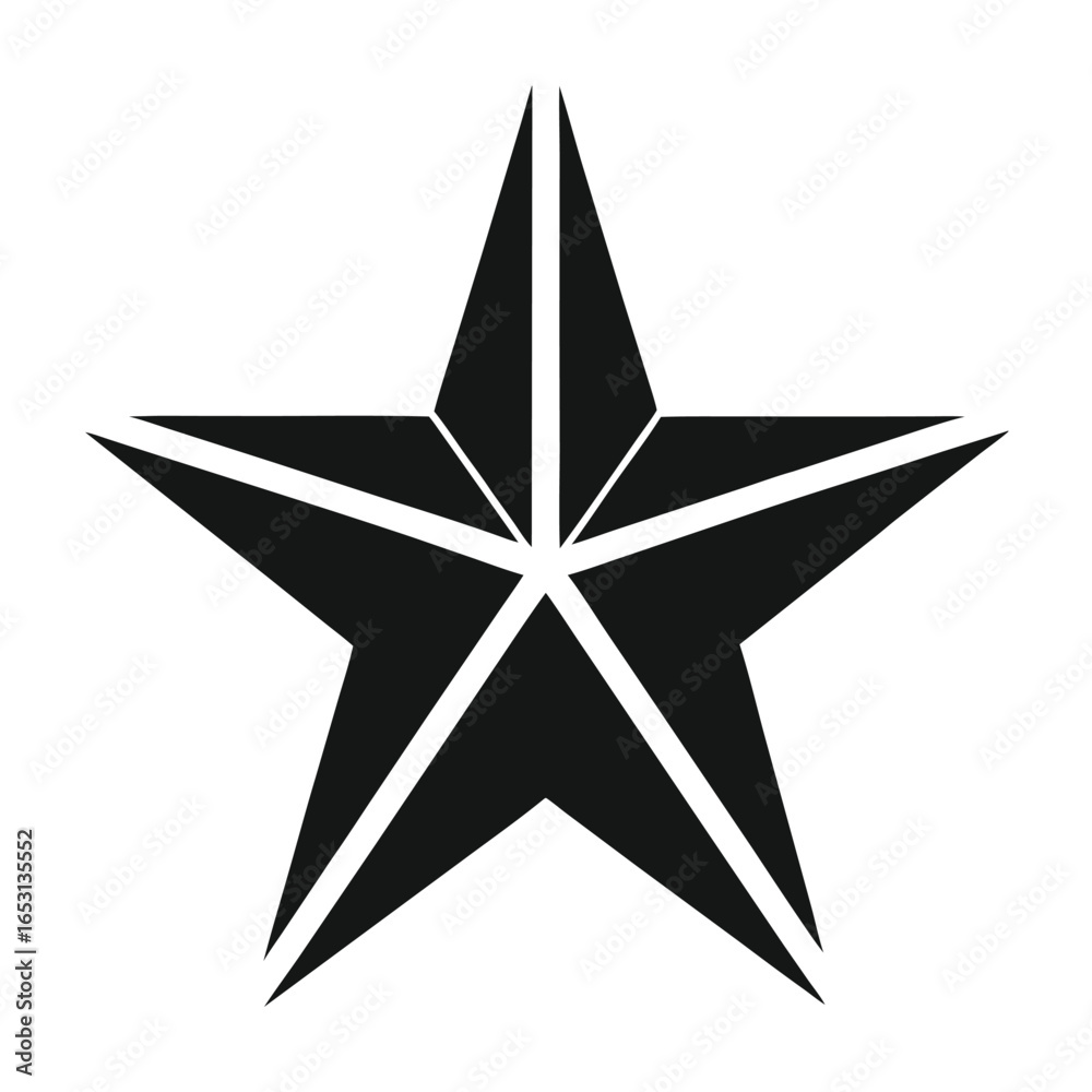 Obraz premium silver star isolated on white background