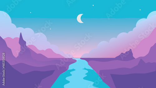A mystical valley where forgotten dreams coalesce into gem stones