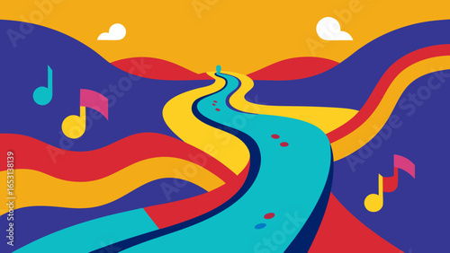 A fantastical valley where music takes physical beautiful forms