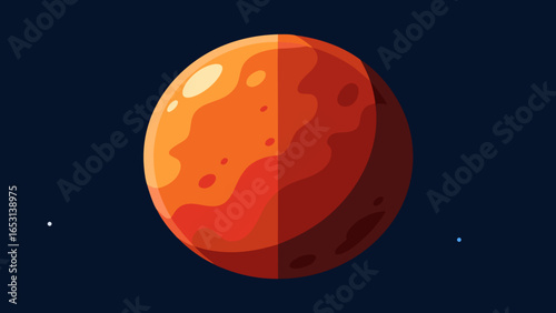 Dramatic surface of a tidally locked planet with a single sun