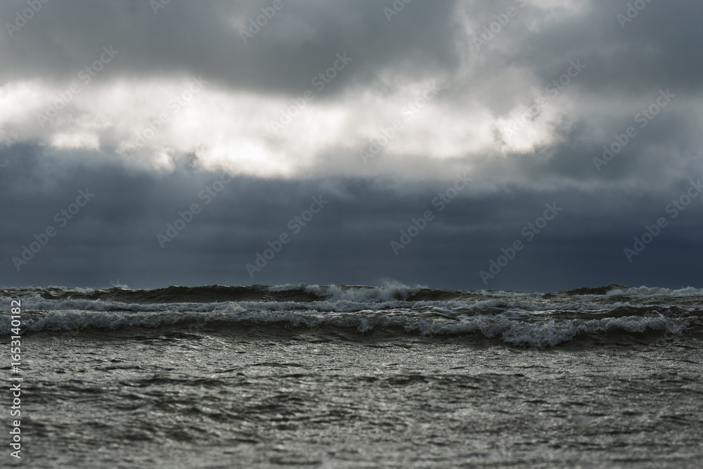 Stormy afternoon by Baltic sea, Liepaja, Latvia. Stormy afternoon by Baltic sea, Liepaja, Latvia.