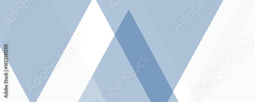 Abstract Geometric Blue and White Background with Overlapping Transparent Shapes – Modern Business Banner Design
