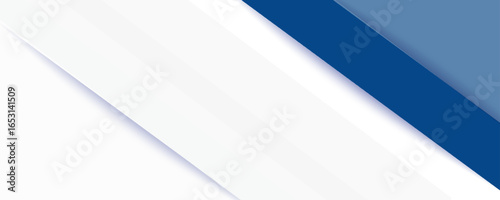 Modern Business Template — White Diagonal Paper Fold Background with Navy Accent