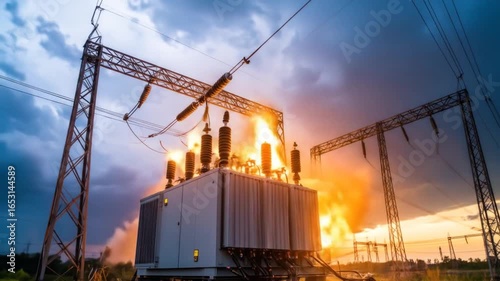 Power Transformer Failure: Dramatic Electrical Fire