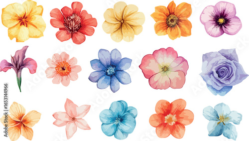 Delicate watercolor painting of vibrant orange poppies blooming in a field with green stems and leaves