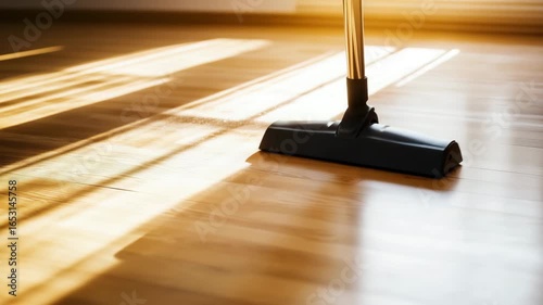 Wallpaper Mural Wooden floor cleaning motion video with mop and sunlight shining household cleanliness maintenance animation in 4k Torontodigital.ca