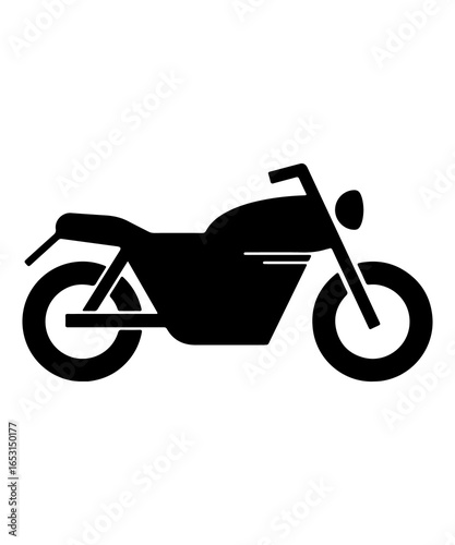 Sleek Motorcycle Silhouette Modern Motorbike Design Transport Icon Classic Two Wheeler Concept Vehicle Style