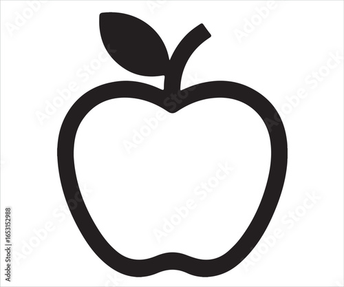 Icon of an apple fruit, healthy food concept, nutrition symbol, natural food, vector illustration of fresh apple, dietary choice, healthy lifestyle, organic fruit