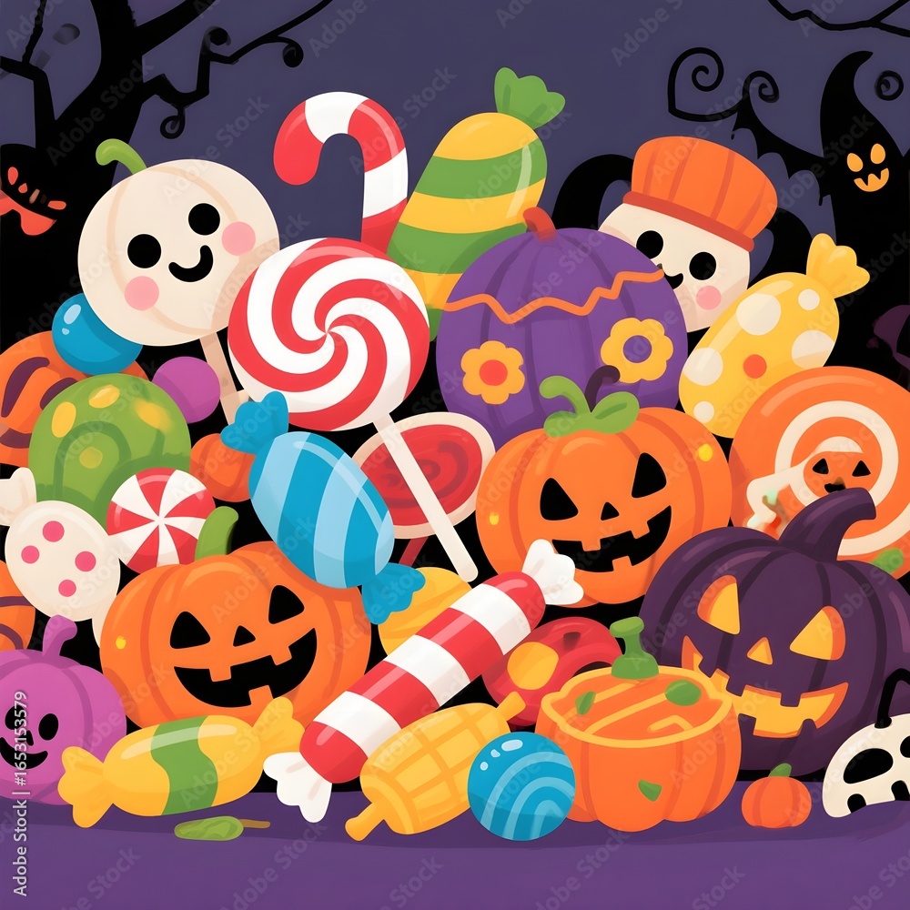 Fototapeta premium Halloween party set